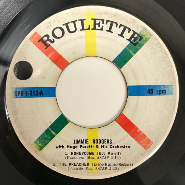 

7inch Record JIMMIE RODGERS THE HUGO PERETTI OR Jimmie Rodgers With Hugo Peretti EPR1312 ROULETTE 1958 US Rock Used