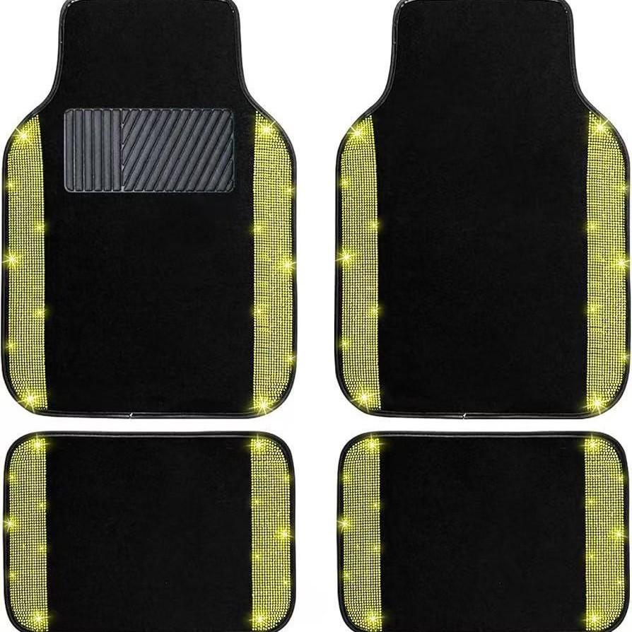 Crystal Velvet Non-Slip Car Floor Mats - Dirt & Wear-Resistant, Easy To Clean.