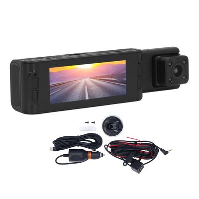 3.16in Screen Dash Cam Front Inside 1080P HD Night Vision 3 Channel Dual Lens Dash Cam with Backup