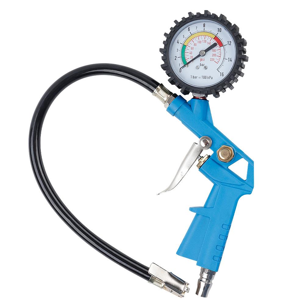 

High Precision Tire Pressure Gun Portable Multifunctional Shock Absorbing Tire Pressure Gauge Pressure Monitoring Gauge Pumping Gauge