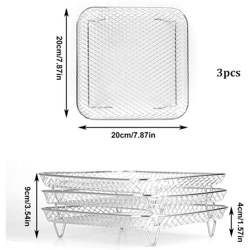 Grill Steaming Rack Food Rack 304Stainless Steel Air Fryers Accessories Air Fryers Rack Multilayers Racks for Air Fryers