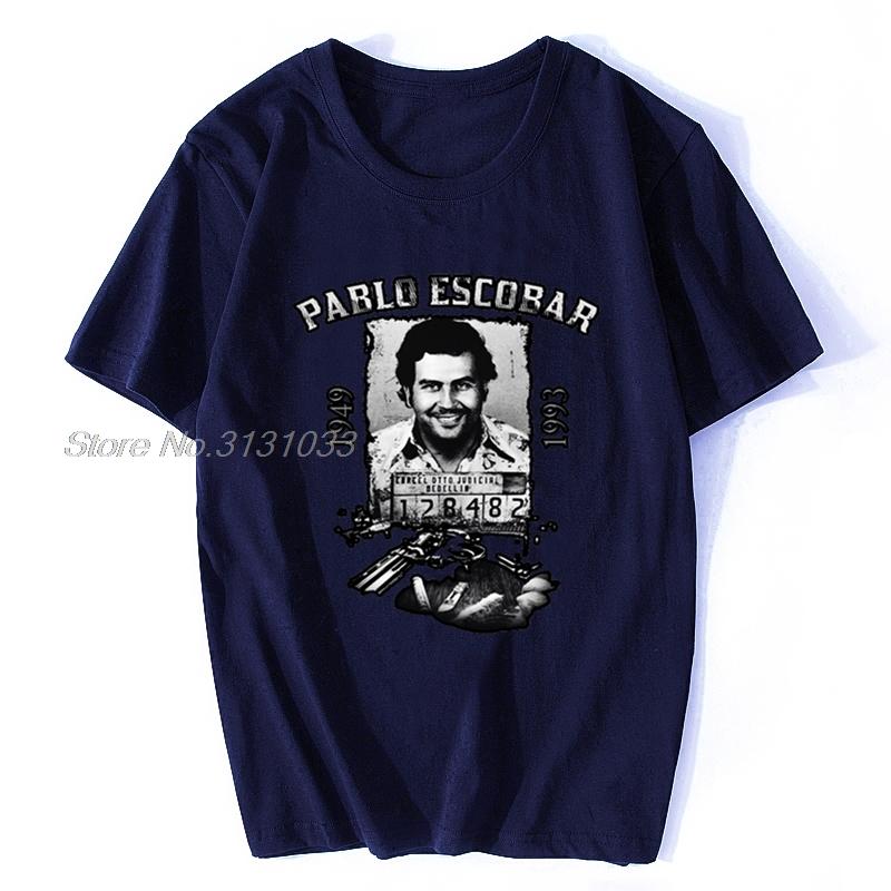Baumwoll T-Shirt Herren T-Shirt Pablo Escobar El Patron Del Man Lässiges Baumwoll-T-Shirt Harajuku Streetwear Übergröße