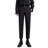 Small Trousers Men's Nine-point Slim-fitting Straight Casual Pants Men's High-end Drape Black Suit Pants Summer