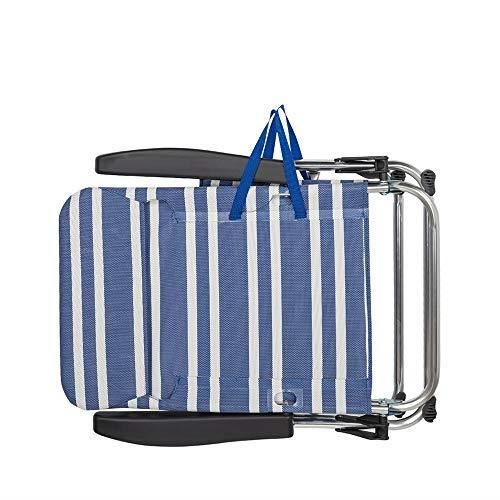 Folding Chair - AKTIVE - 62601 - Aluminum - Blue - 67 X 57 X 85 Cm