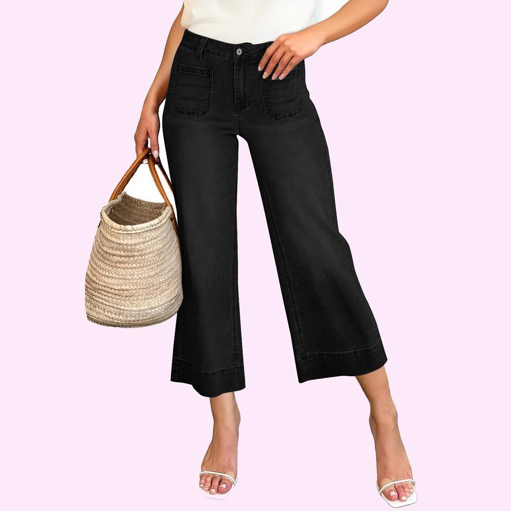 Women's Straight Pants Fashion Casual Pants Nine Point Harlan Pants