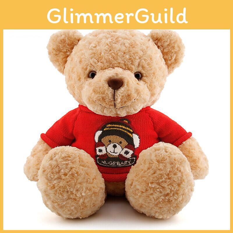 Bear Teddy Sweater Plush Toy Cartoon Stuffed Doll Decoration Kids Gifts Cute