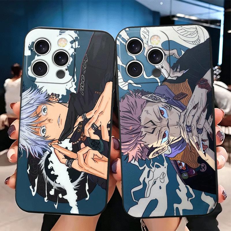 Japan Anime JUJUSU KAISENS Soft Phone Case for iPhone 16 16E 17 Air 15 Pro Max 14 Plus 13 Mini 11 12 7 Black Cover Back Shell