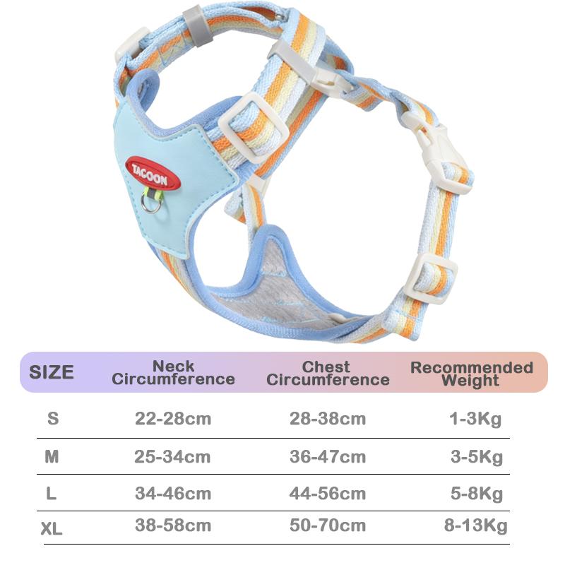 Strolling Dog Leash Lightweight Adjustable Dog Chest and Back Walking Harness Leash Vest Style Puppy Dog Outdoor Supplies S