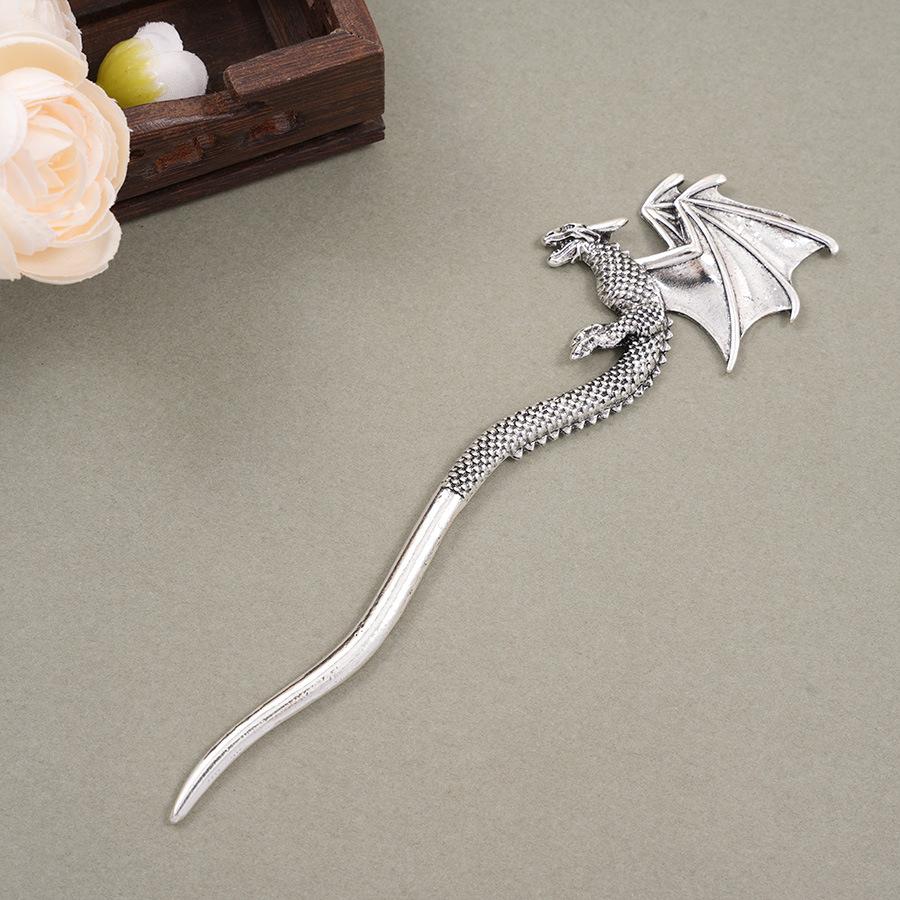 Retro Viking Dragon Hair Stick Female Creative Nordic Mythical Dragon Hair Needle Medieval Hair Accessories Hairpin