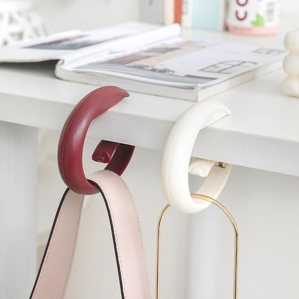 Round Hanger Table Edge Hook ABS Multi Purpose Clip Hooks Portable Hanging Hooks Organizer Clip for Household Kitchen
