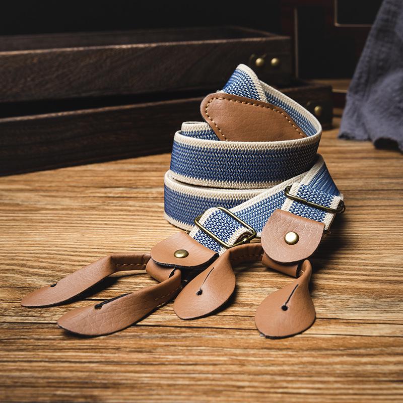 British Retro Non-Slip Elastic Suspenders for Men