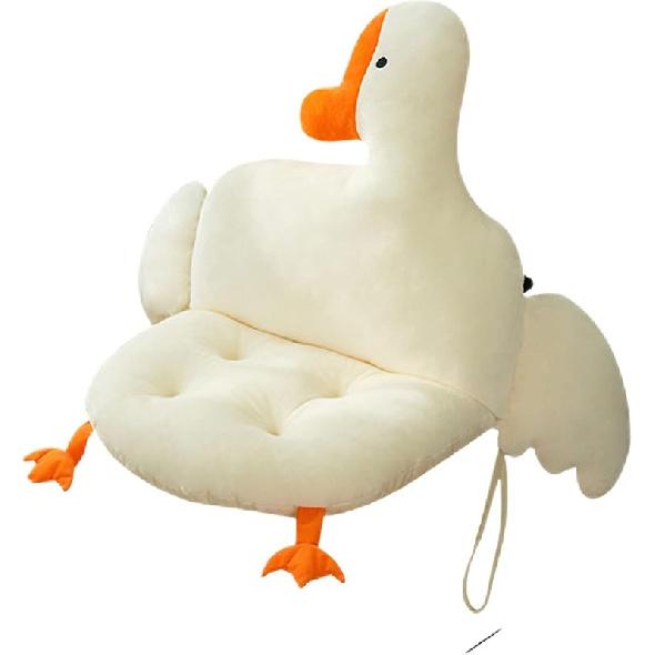 Goose Shaped One Piece Cushion,Chair Cushions, Soft Comfortable Strap Design Home Cushion for Students Office Backrest Chair Plush Desk (grey), Chair