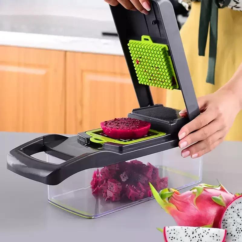 Vegetable Onion Chopper Professional Vegetable Slicer Food Chopper Kitchen Gadgets Vegetable Slicer Dicer Cutter Carrot Garlic
