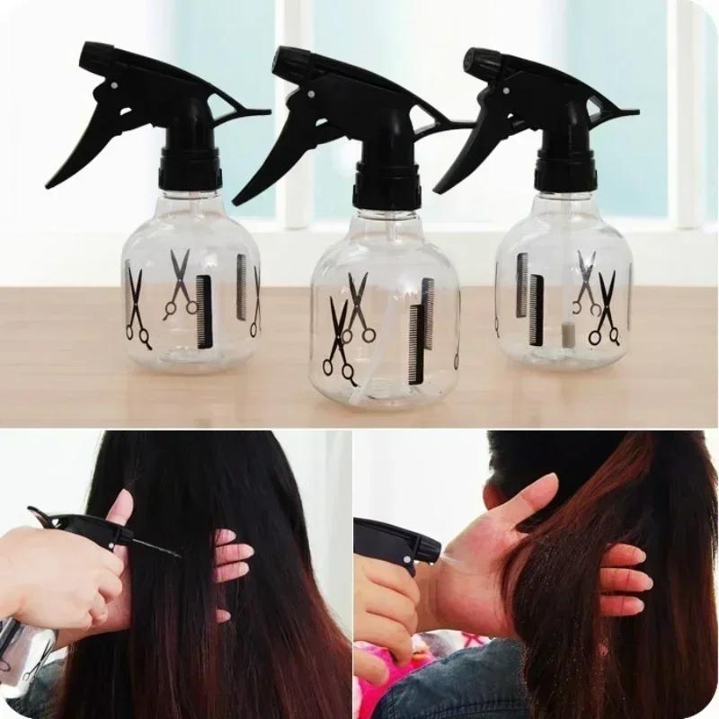 250ml Transparent Spray Bottle Water Mist Sprayer Haircut Tool Hair Dresser Spray Accessories Cosmetic Containers