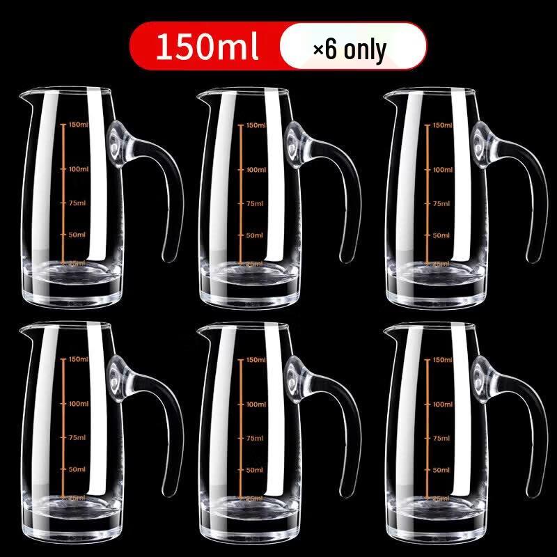 Handmade Glass Liquor Decanter Set with Scale