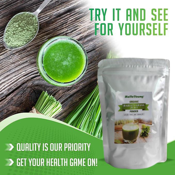 250g Organic Barley Grass Powder Green Superfood for Smoothie, Shakes and Salad