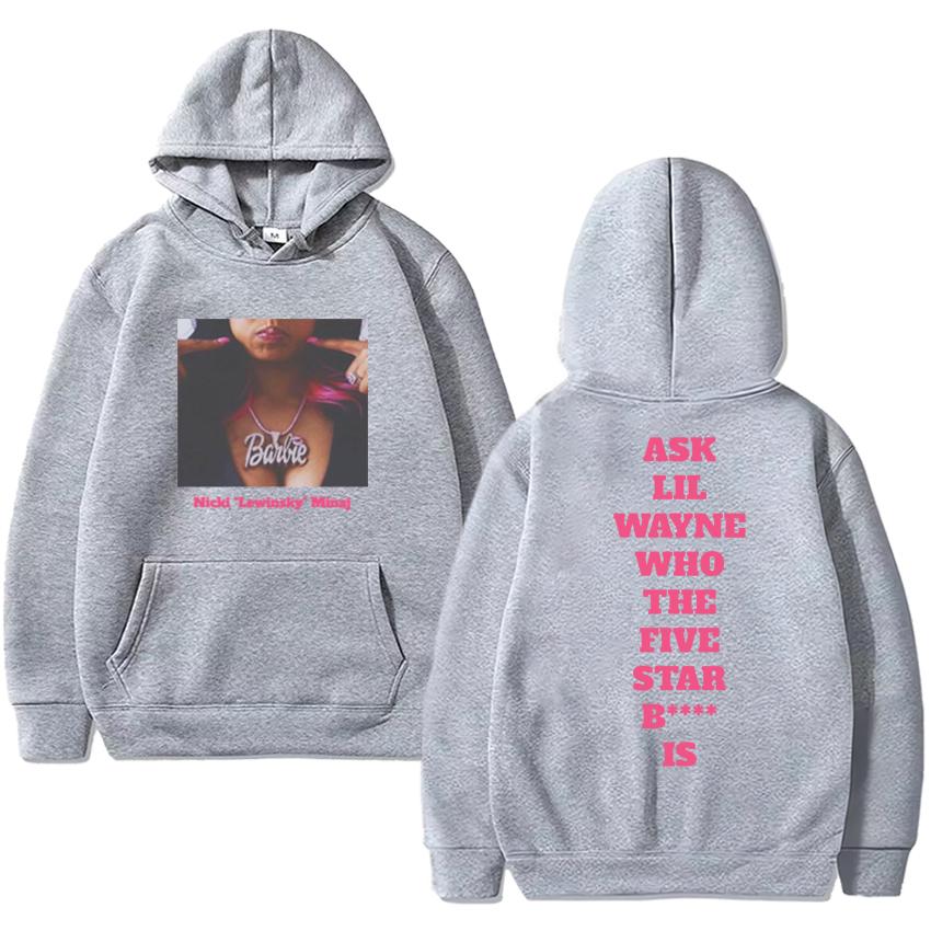 Rapper Nicki Minaj hip hop Album streetwear Men women harajuku fashion Y2k Hoodie Unisex Fleece Long sleeve pullovers Sweatshirt