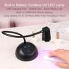 Portable Desktop Sensor Focused Beam USB Rechargeable Nail Lamp Cordless Mini Battery 18W UV LED Nail Light for Curing Finger