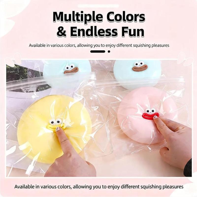 Smushers Face Squishy, smushers Squishy with Interchangeable Faces, Soft Slow Rebound Sensory Squeeze Balls for Adults Soft Squeeze Toy Relief (Pink)