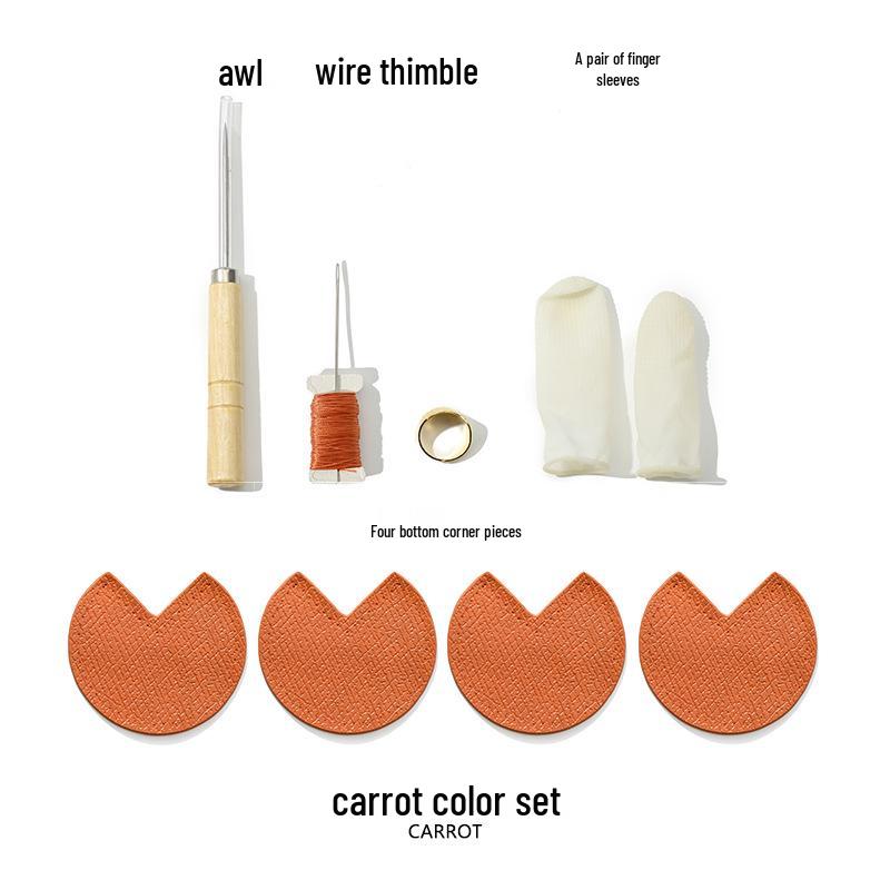 Longxiong Bag Repair: 7cm Leather Bag Bottom Corner Patch for DIY Accessories & Crochet Projects