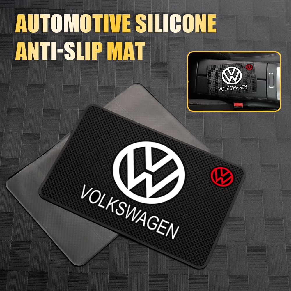 Valve Stems Caps 1pc Car Dashboard Sticky Anti-Slip Silicone Mat Phone Holder Non Slip Mat For VW Volkswagen Jetta Golf GTI MK4AL3
