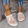 Women Flat Slippers 2024 New Summer Casual Beach Mesh Breathable Low Heels Sandals Ladies Slippers Slides