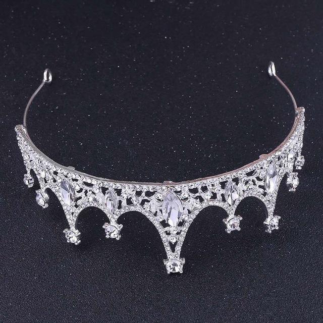 Fashion Silver Color Crowns Kids Children Party Hair Jewelry Princess Crystal Rhinestone Tiaras Diadems Golden Head Ornaments