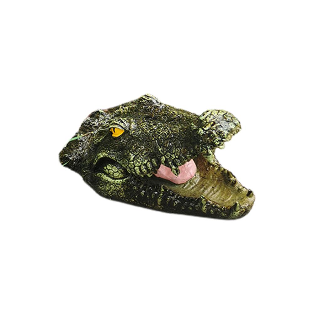 Ornamente Animale Plutitoare Iaz Curte Cap Crocodil Exterior Decorare Grădină Parc Piscină Orn G8Q2