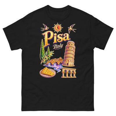 Pisa Italy T-Shirt Souvenir Tee Leaning Tower Travel Keepsake Gift Shirt Unisex