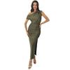 AX Paris Womens/Ladies Sparkle Draped Off-the-Shoulder Midi Dress