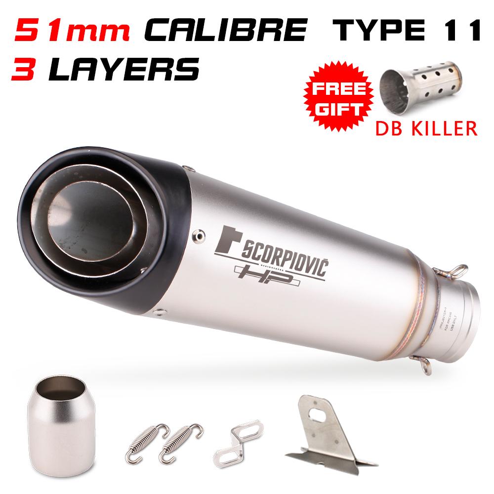 51MM 60MM Výfuková Moto Trubka Motocyklový VýfukovýTlumič S DB killerem Pro pcx 125 c650gt tmx530 cb500 z400 r3 mt07 cbr650 C22 C23