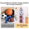 Wall Mounted Ball Storage Hanging Bag 3/4 Layers Large Capacity Sundries Mesh Hanging Bag Foldable Durable