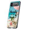 Summer Beach Hard PC Phone Case For Samsung Galaxy Z Flip 7 6 5 4 Black Cover For Galaxy Z Flip 3 Foldable Shell Fundas Capa Bag