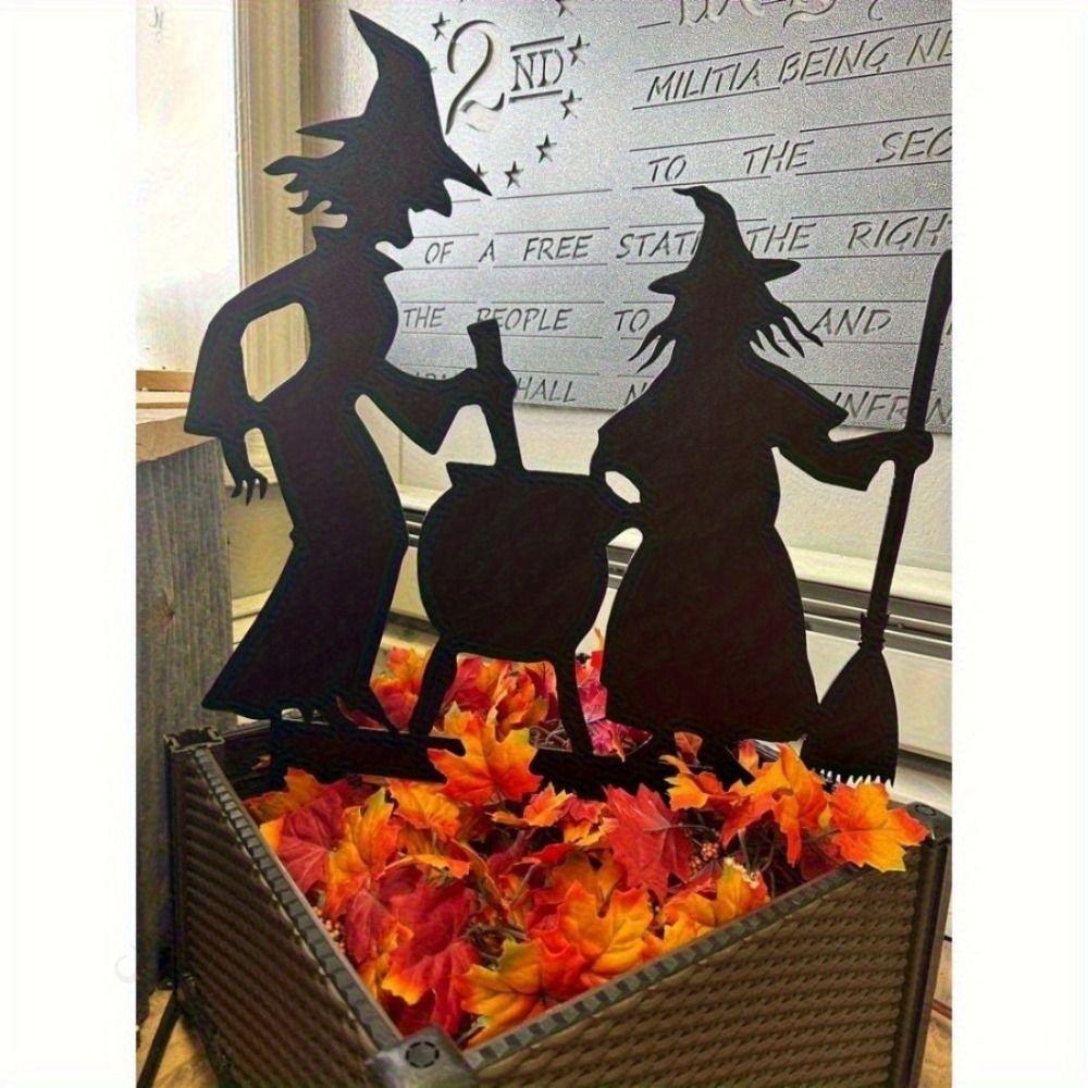 Halloween Metal Wall Decor Spooky Art Indoor Outdoor