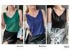 Women's V-Neck Mulberry Silk Camisole - Satin Inner/Outer Wear, Plus Size, Summer Top