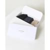 HISS3E220.BK_Black Puppy Embroidery Cotton Ankle Socks 3-Piece Set