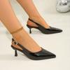 Fashion 2025 New Pointed Toe Women Sandals Fashion Singbacks Mules Shoes Ladies Elegant Low Heel Stripper Party Sandals Zapatos De Mujer