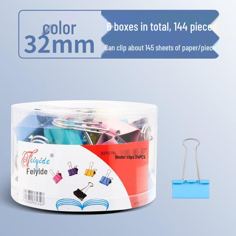 Mixed Pack of Colored Bulldog Clips - Large, Medium, and Small Paper Clips for Documents and Books