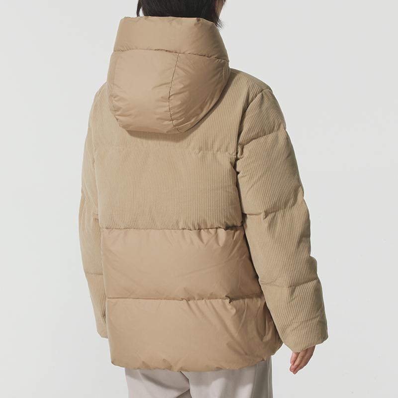 Under Armour Limitless Corduroy Training Warm Zip Long Sleeve Down Jacket Women Jacket Camel-Brown 1384654-263