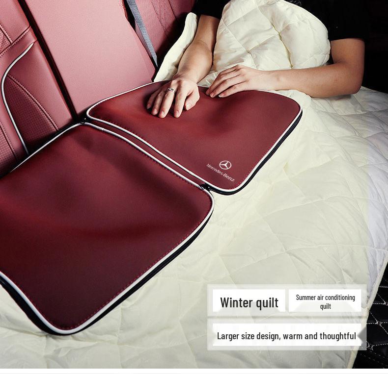 Genuine Leather Ultra-Soft Headrest and Neck/Lumbar Support for Mercedes-Benz A, C, E, S, GLA/GLC/GLE Class.