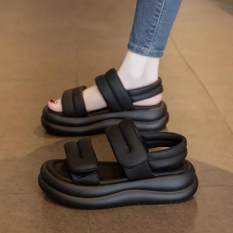 Women's shoes sandals 2025 new summer children's platform Velcro casual sports beach shoes girls senior sense