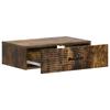 Wall Mounted Side Table Smoked Oak Wood Based Material