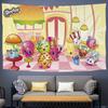 Cute SShopkins Anime Tapestry Wall Hanging Decoration Household Wall Hanging Home Decor