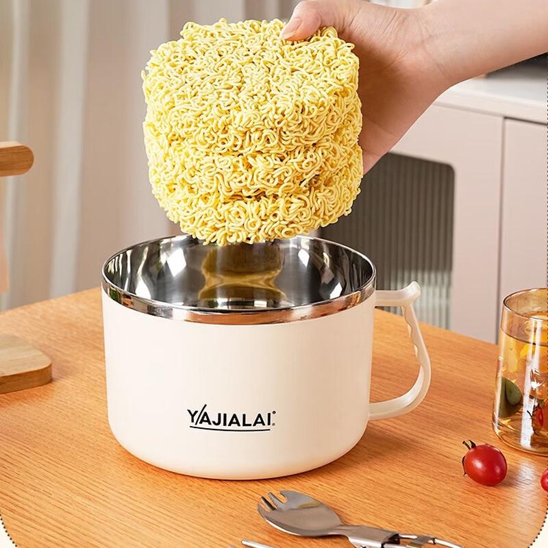 

Portable Stainless Steel Food Bowl with Lid