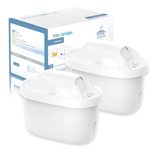 Compatible Brita Maxto Cartridges, Replacement Filter Cartridges for Water Purifiers, High-Removal Capacity, Set of 2