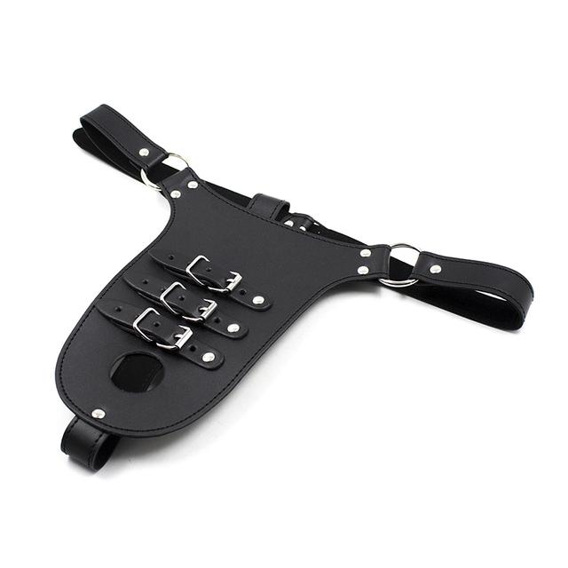 Male Dick-tied Chastity Belt,Leather BDSM Lingerie with Cock Penis Ring,Bondage Gear,Sex Toys For Men