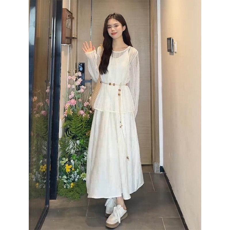 

Spring Chic 2025 Summer Bestseller: French Style Sling Dress S [Recommended 40-48 kg]