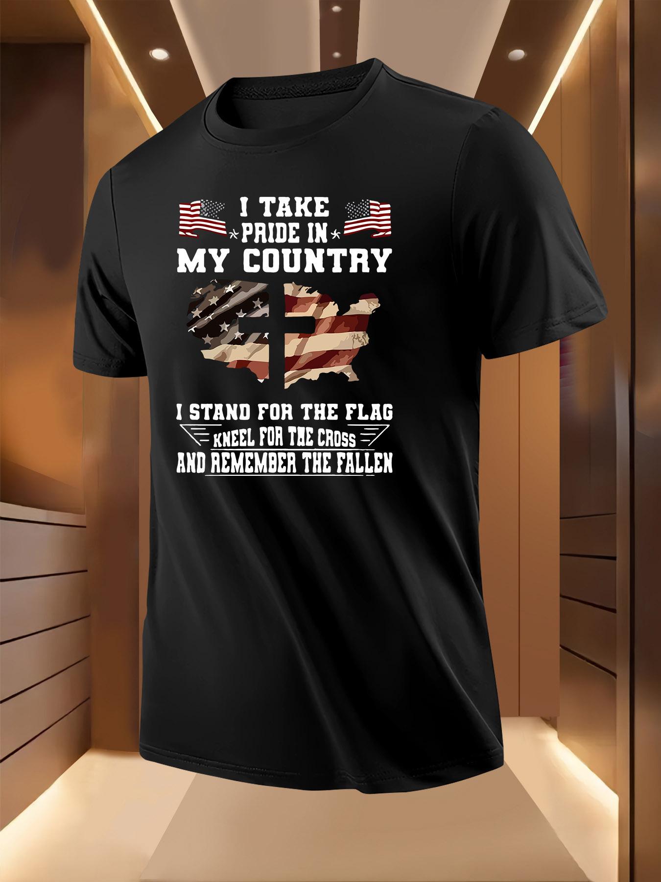 Patriotic American Flag Tshirt - Light Yellow Bold I Tak... XXL