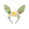 Colorful Rabbit Ears Headband Floral Bunny Ears Hair Hoop Sweet Easter Headwear  Children