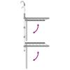 Balcony Clothes Dryer 54 X 25 X 42 Cm Aluminum